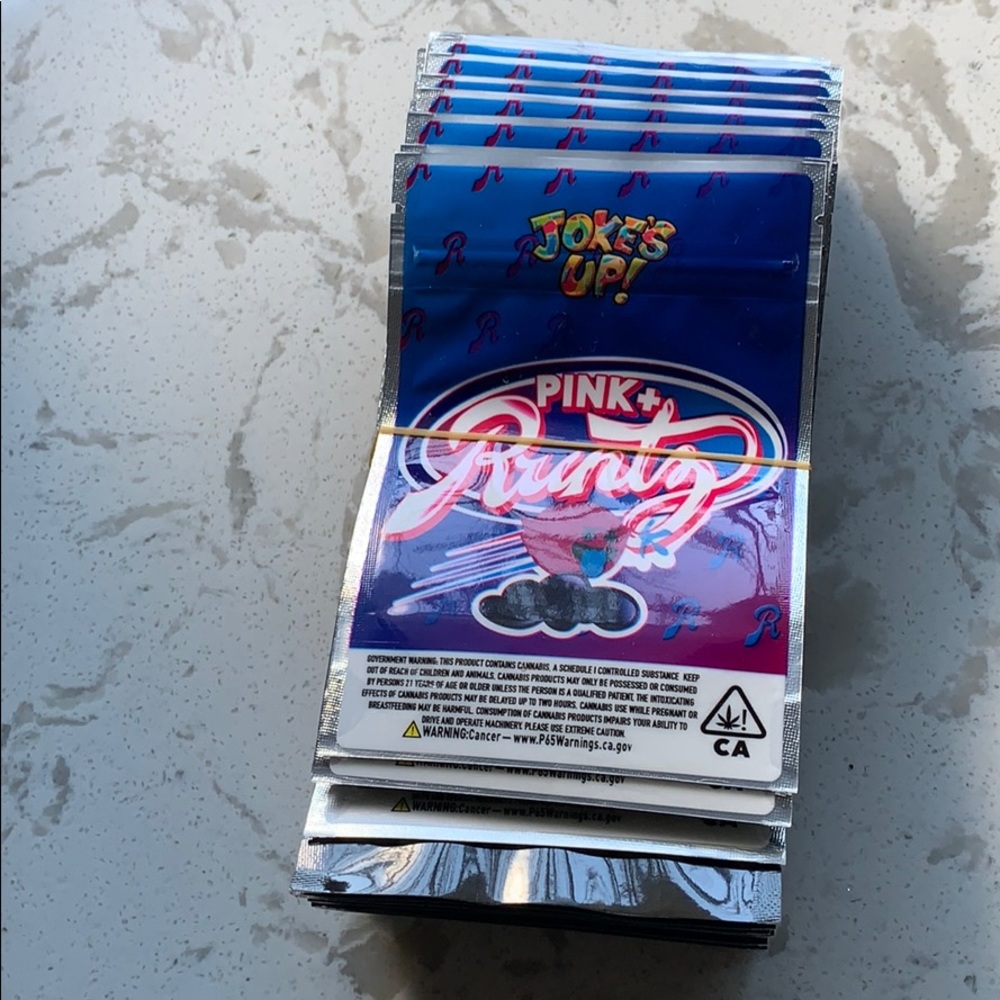 Pink Runtz Baggies New 10PC Mylar Seals